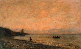 Adelsteen Normann - Abenddämmerung an der Küste