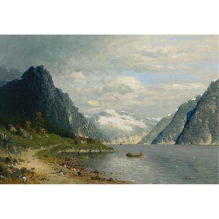 Adelsteen Normann - Norwegian Traveling Across A Fjord