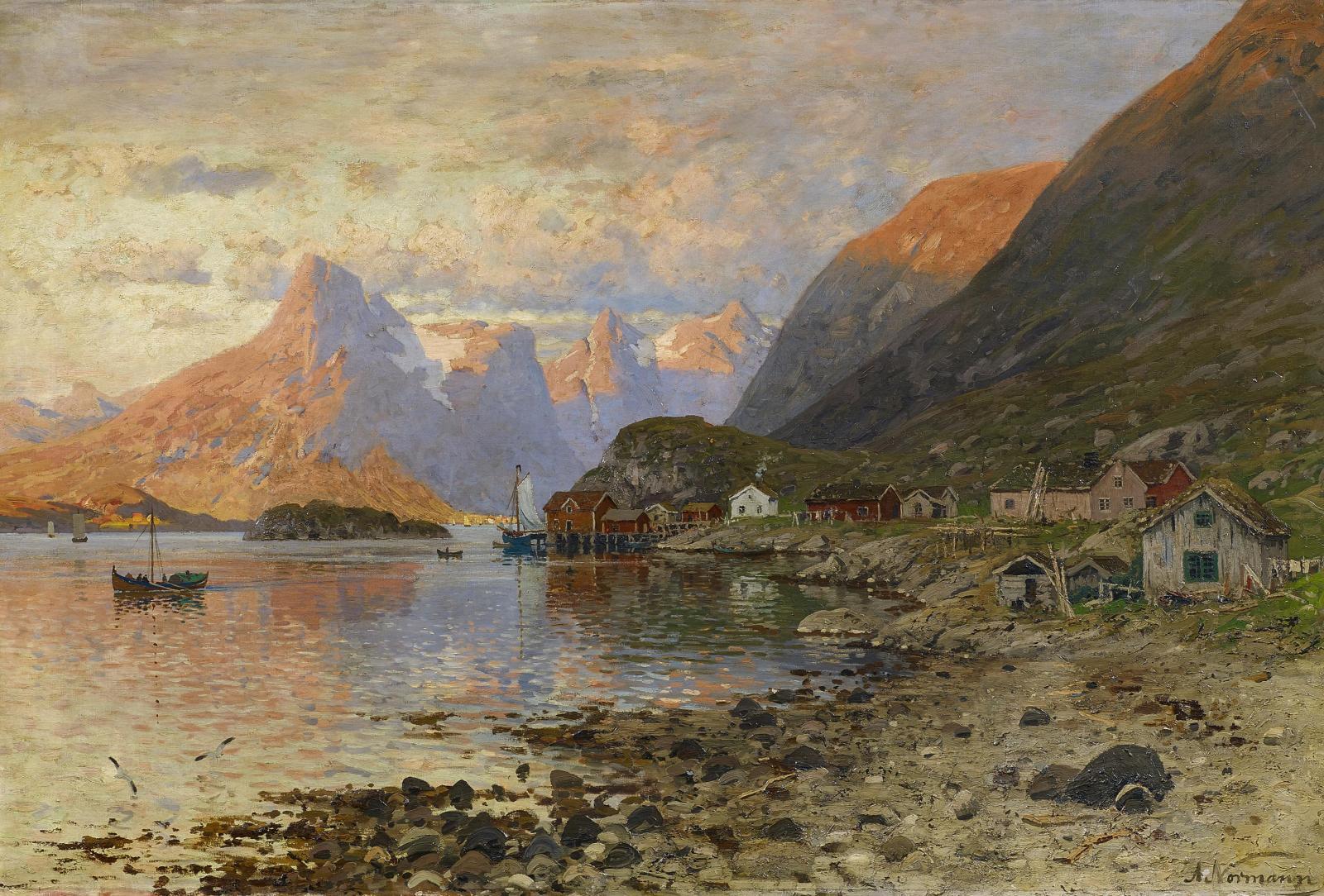 Adelsteen Normann - Sommernacht im Fjord