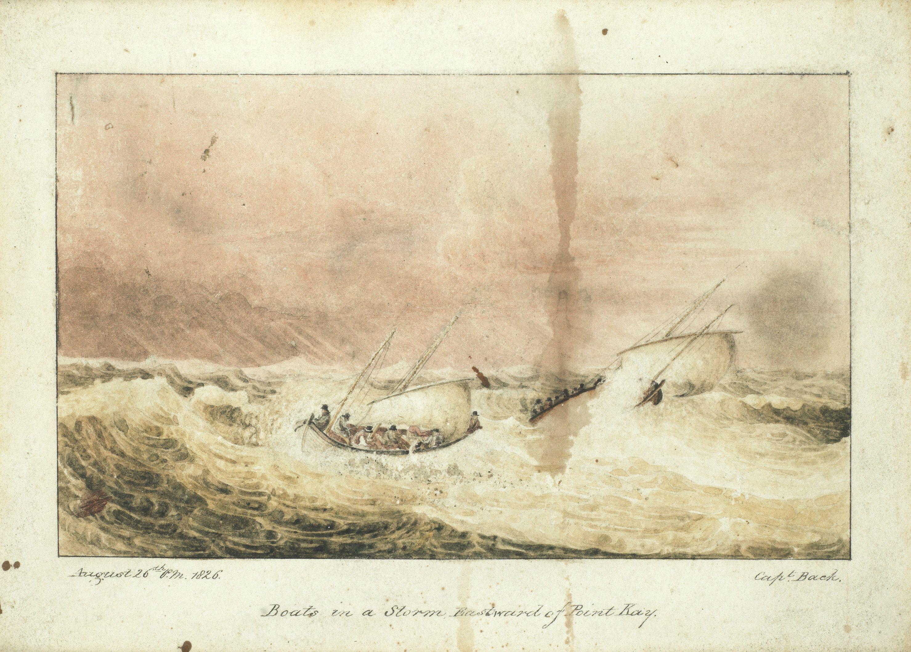 Admiral Sir George Back - \'Boats in a Storm Eastward of Point Kay\'