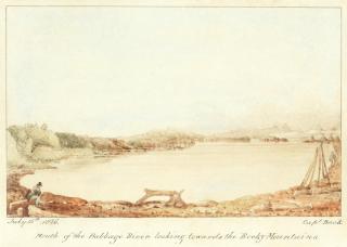 Admiral Sir George Back - \'Mouth of the Babbage River looking towards the Rocky Mountains\' unframed