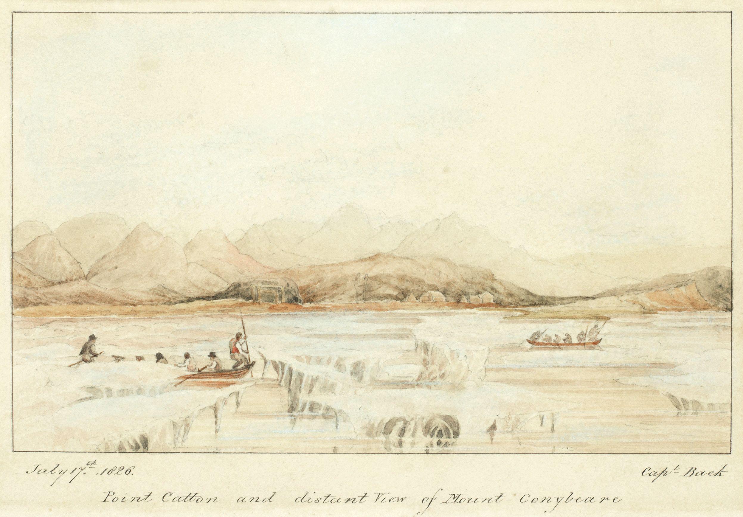 Admiral Sir George Back - \'Point Catton and the distant view of Mount Conybeare\' unframed