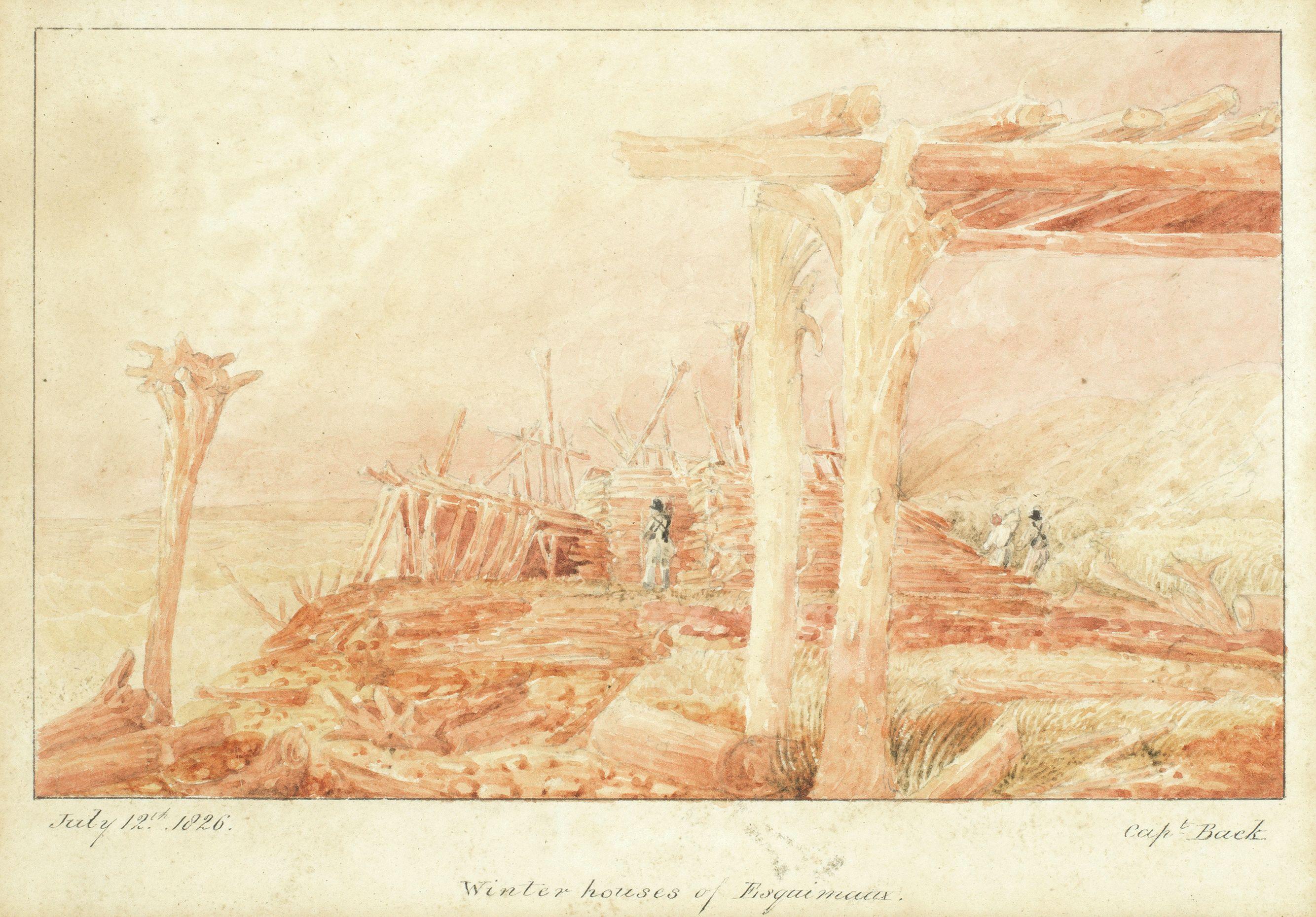 Admiral Sir George Back - \'Winter houses of Esquimaux.\'