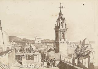 Admiral Sir Henry Byam Martin, K.C.B - An unframed folio of views in Portugal and Spain including Lisbon, Cape Trafalgar and Valencia