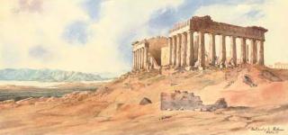 Admiral Sir Henry Byam Martin - East Front of The Parthenon, Athens, Greece