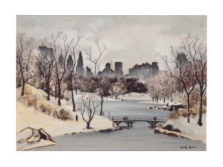 Adolf Arthur Dehn - Central Park in Winter