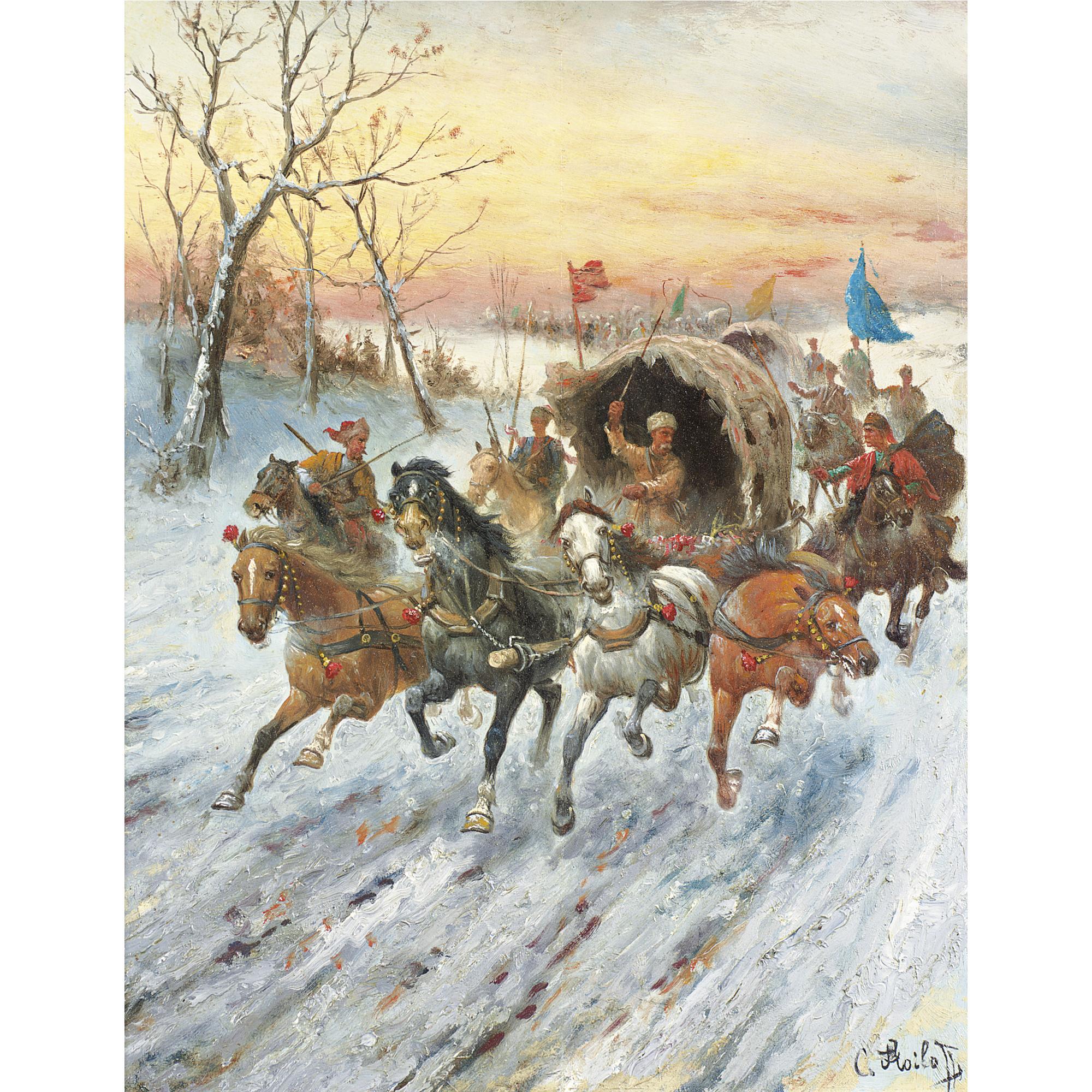 Adolf Baumgartner-Stoiloff - Convoy Of Gold In Siberia