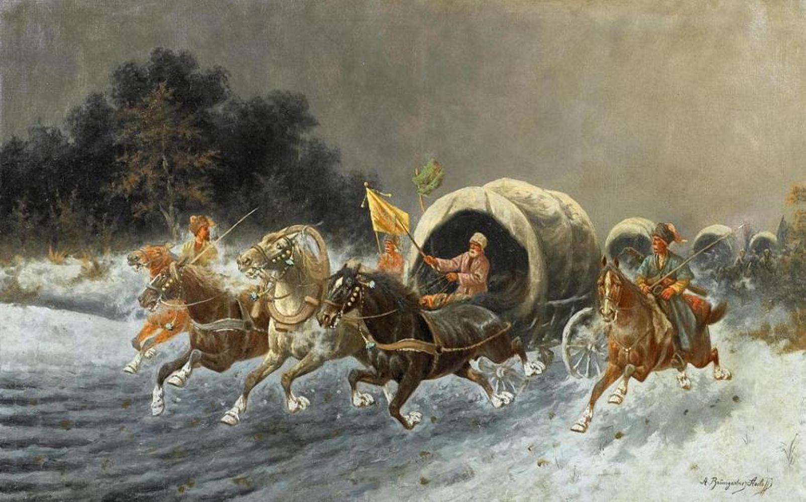 Adolf Baumgartner-Stoiloff - Stürmender Reiterzug