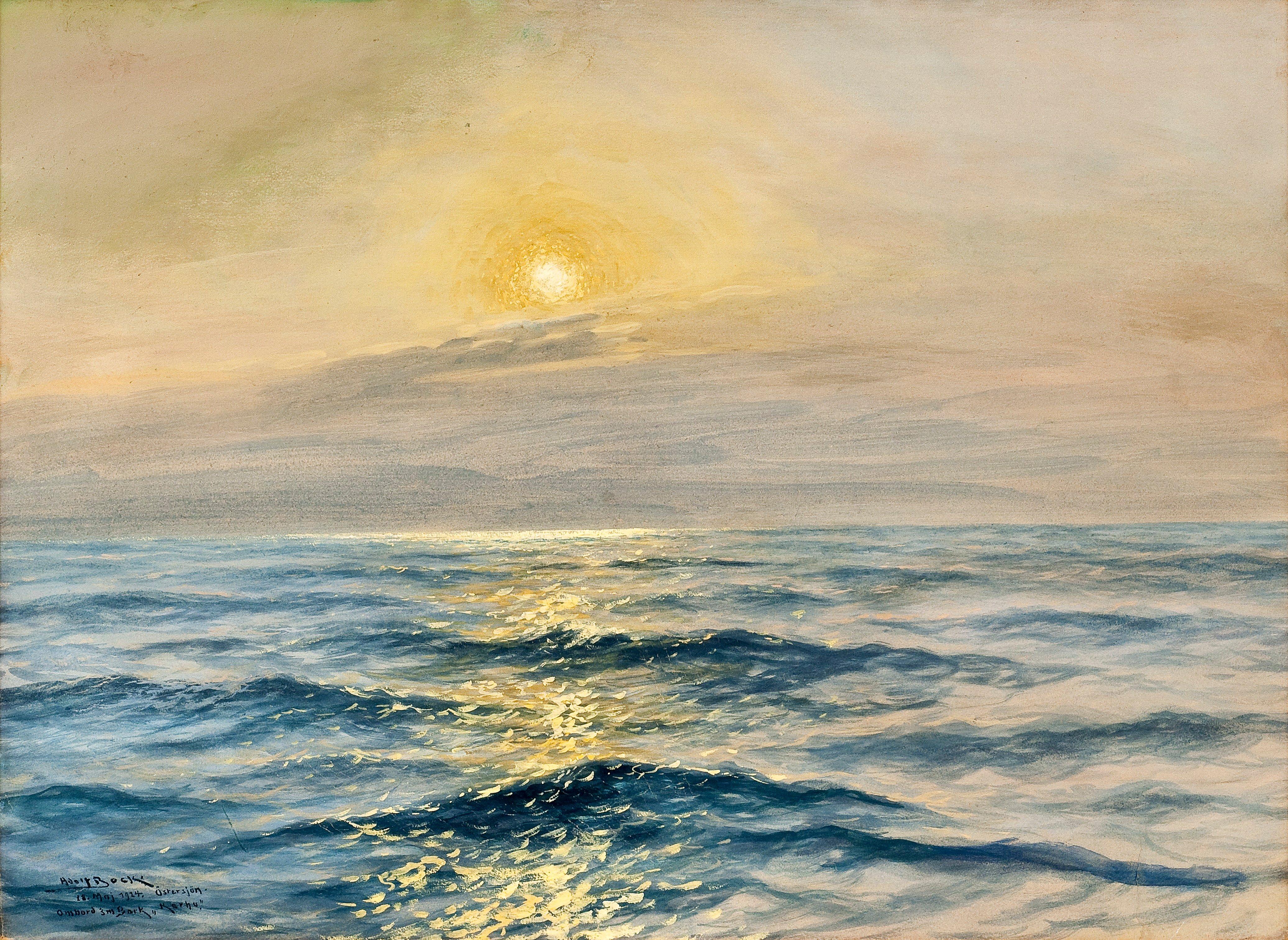 Adolf Bock - Morning At Sea.