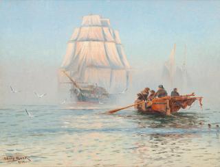 Adolf Bock - Still Morning At Sea.