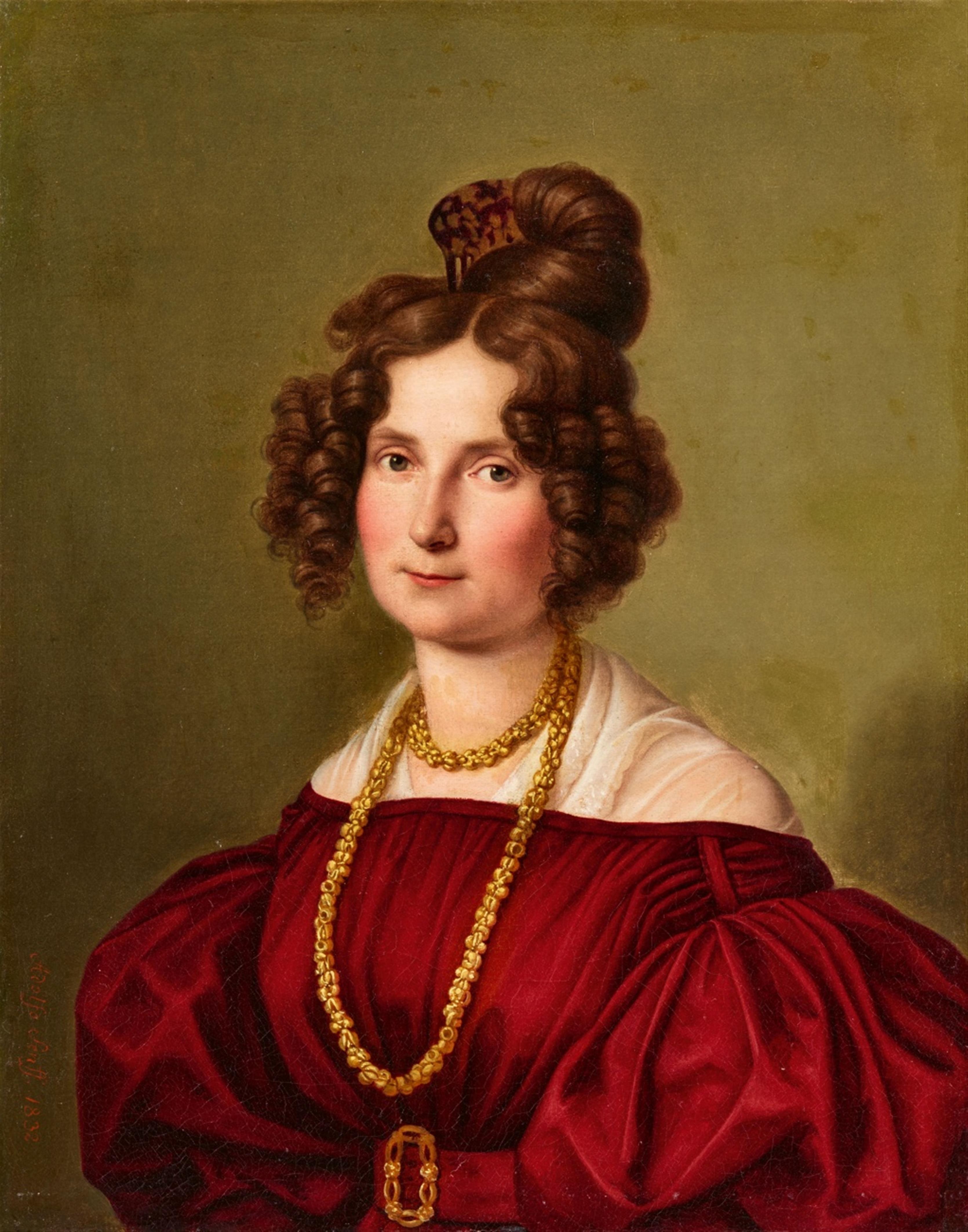 Adolf Carl Senff - Bildnisse eines jungen Ehepaares