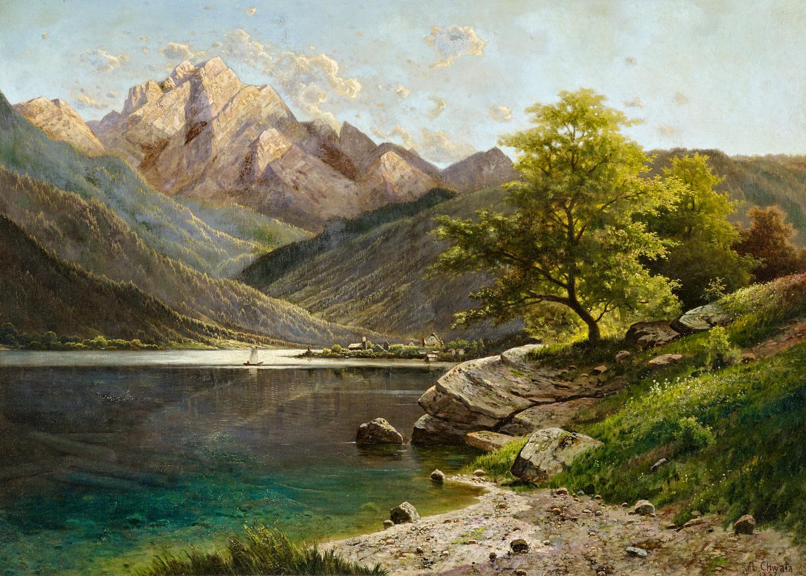 Adolf Chwala - Sommertag am Hallstätter See.