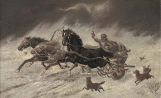 Adolf Constantin Baumgartner-Stoiloff - Running from the wolves