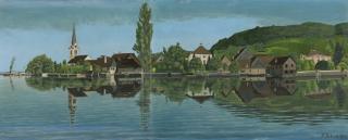 Adolf Dietrich - Berlingen Vom See Aus, 1912 Berlingen Viewed From The Lake, 1912