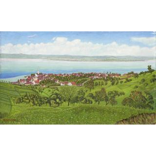 Adolf Dietrich - Blick Auf Berlingen Gegen Die Reichenau, 1924 View On Berlingen Towards Reichenau, 1924
