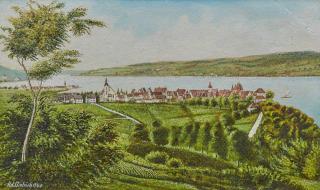 Adolf Dietrich - Blick auf Steckborn und Mammern, 1940