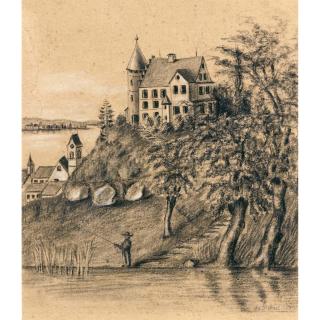 Adolf Dietrich - Schloss Am Bodensee, 1904 Castle On Lake Constance, 1904