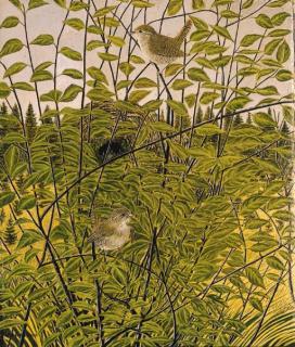 Adolf Dietrich - Zaunkönigpaar (Hagschlüpferli), 1937