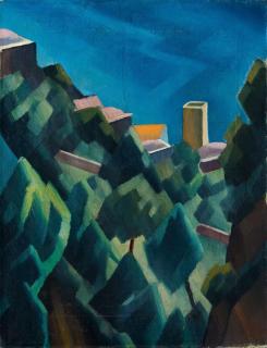 Adolf Erbslöh - Am Meer bei Positano (\