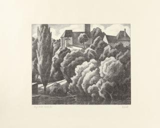 Adolf Erbslöh - Fischer in seinem Kahn.