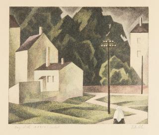 Adolf Erbslöh - Häuser und Bäume gegenüber dem Gohrenschlößchen