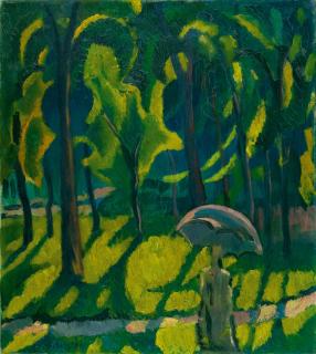 Adolf Erbslöh - Parklandschaft („Im Frühling“).