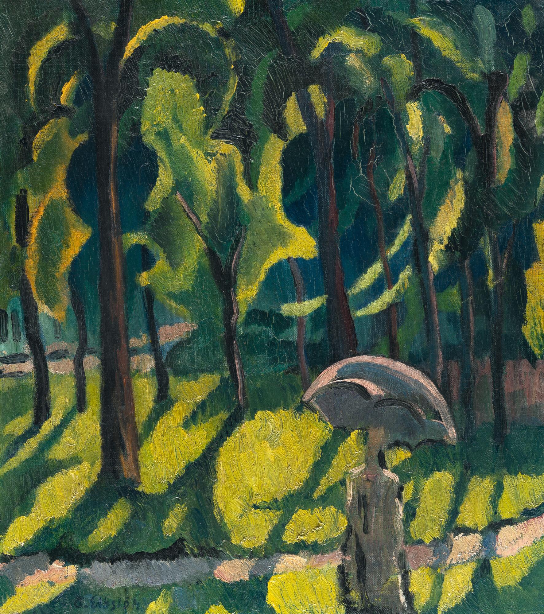 Adolf Erbslöh - Parklandschaft („im Frühling“)