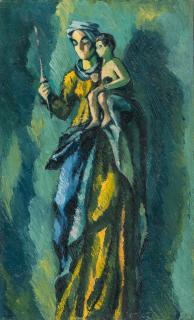 Adolf Erbslöh - Stillleben mit Madonna