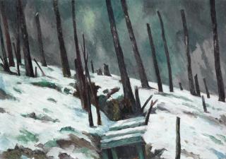 Adolf Erbslöh - Zerschossener Wald bei Verdun