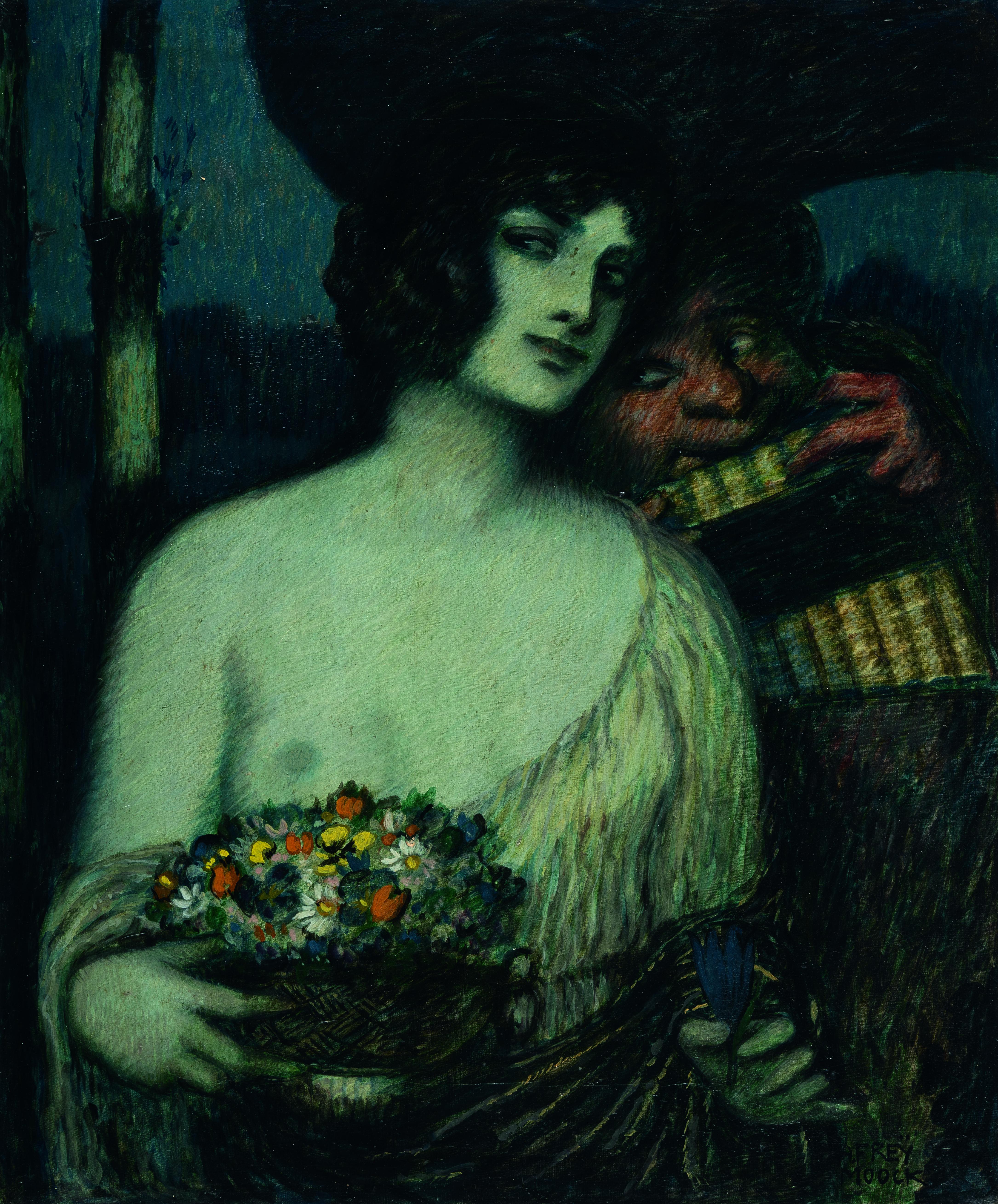 Adolf Frey-Moock - Nymphe mit flötendem Pan