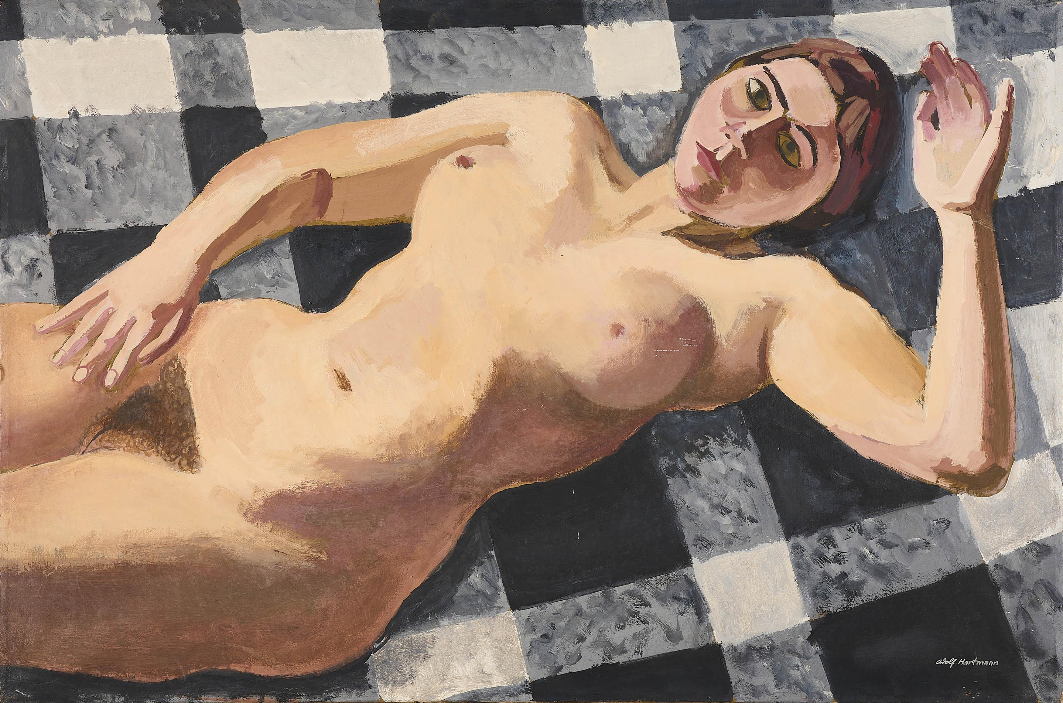 Adolf Hartmann - Liegender Akt.