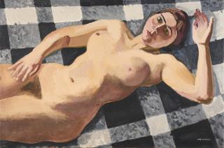 Adolf Hartmann - Liegender Akt.