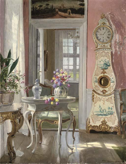 Adolf Heinrich Claus Hansen - Summer blooms in an interior