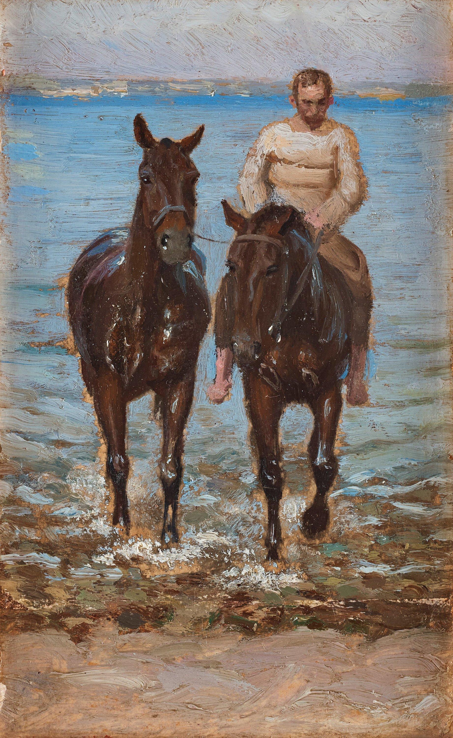 Adolf Heinrich-Hansen - Watering the horses