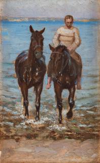 Adolf Heinrich-Hansen - Watering the horses