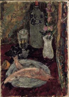 Adolf Herbst - Stilleben mit Fischen