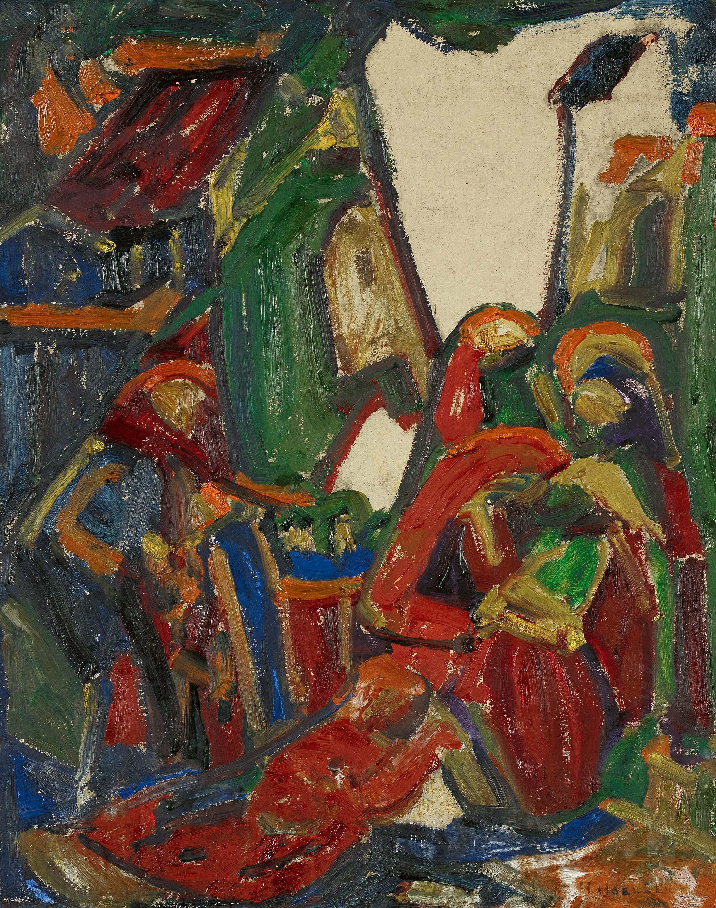 Adolf Hölzel - Anbetung.