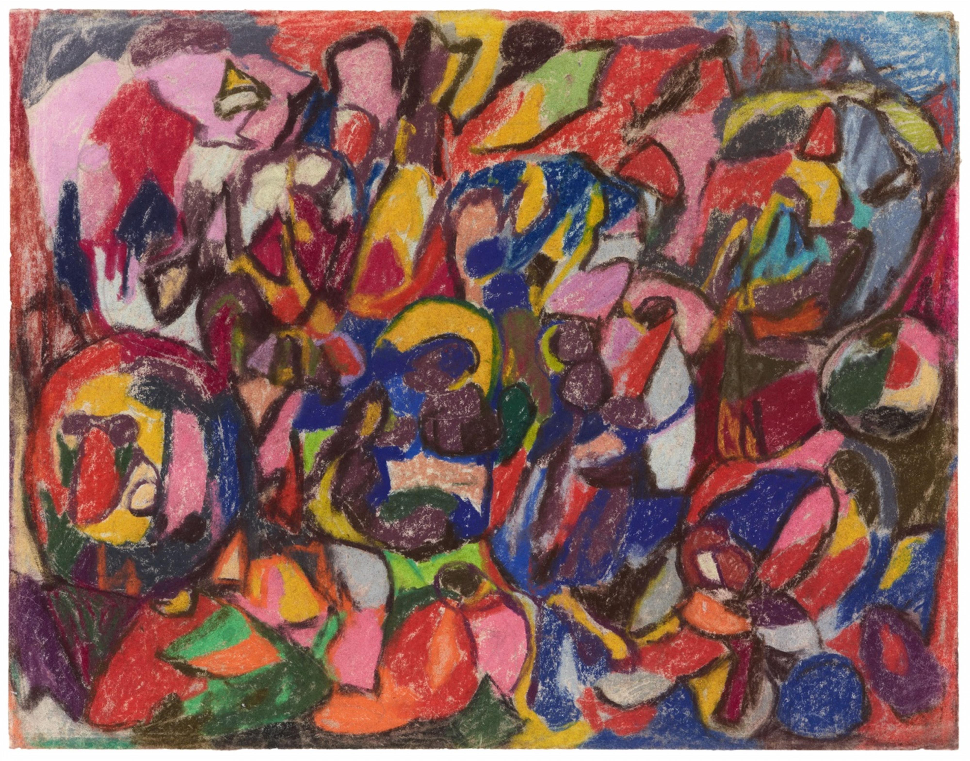 Adolf Hölzel - Figuren in Landschaft