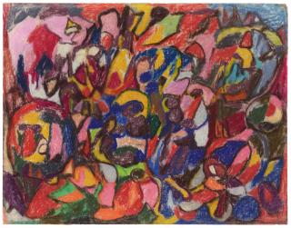 Adolf Hölzel - Figuren in Landschaft