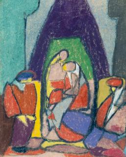 Adolf Hölzel - Figurengruppe (Hl. Familie)