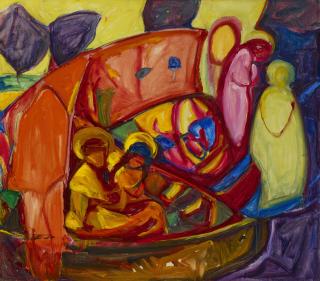 Adolf Hölzel - Komposition (Anbetung Heilige Ursula)