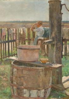 Adolf Hölzel - Mädchen am Brunnen