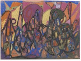 Adolf Hölzel - Ohne Titel (Figurenkomposition)