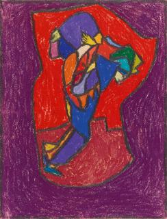 Adolf Hölzel - Ohne Titel (Geometrische Komposition)