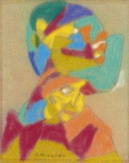 Adolf Hölzel - Ohne Titel (Kopf)