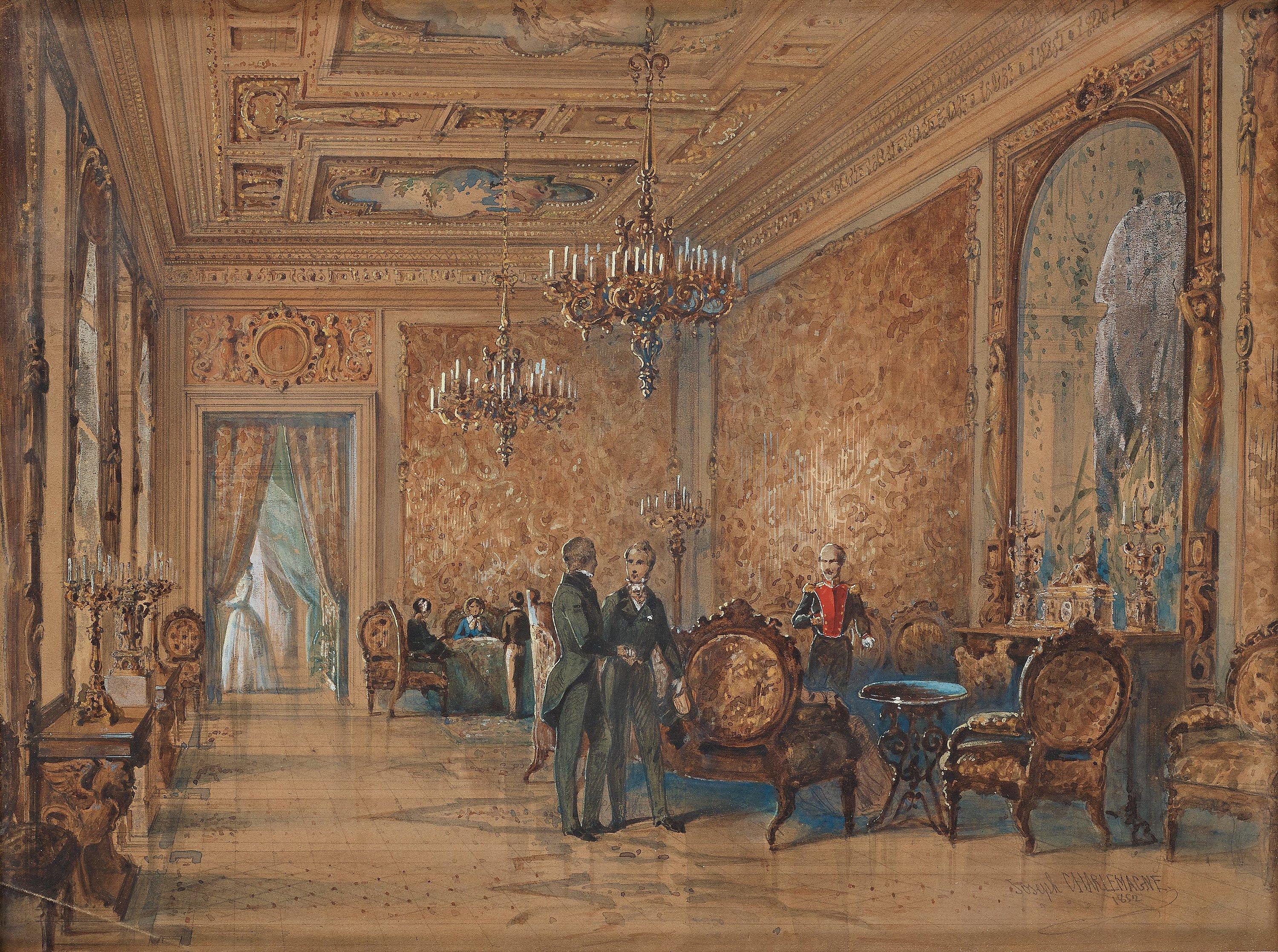 Adolf Jossifowitsch Charlemagne - Interior of a palace