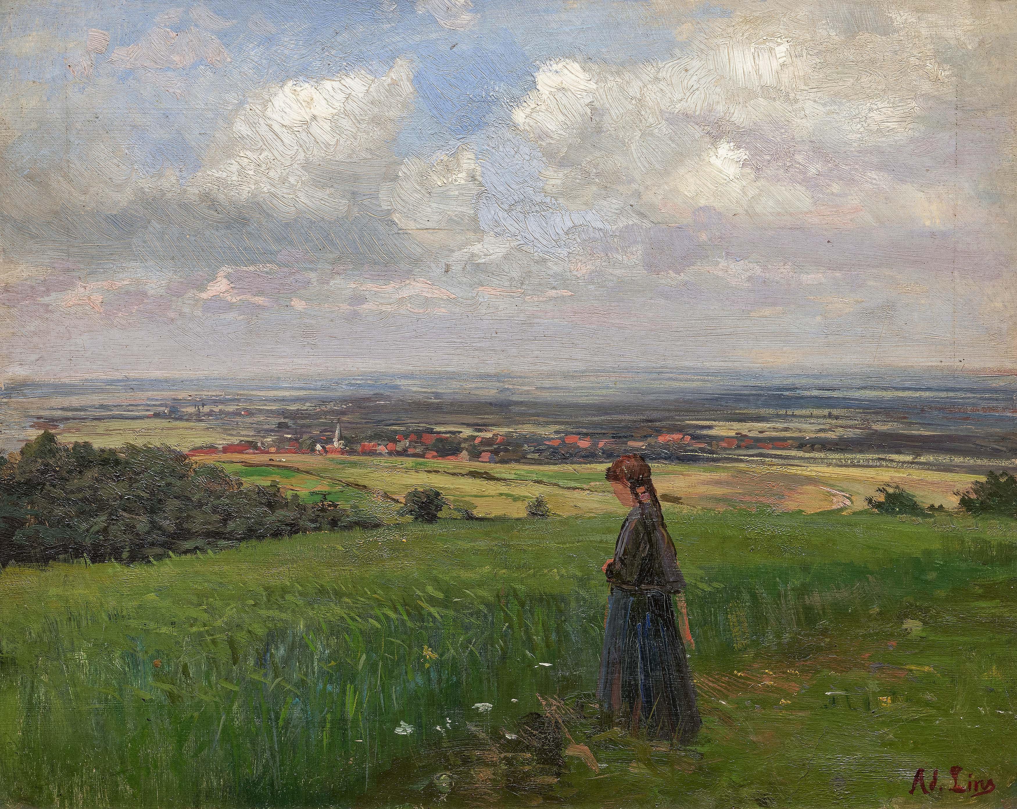 Adolf Lins - Weite hessische Landschaft.