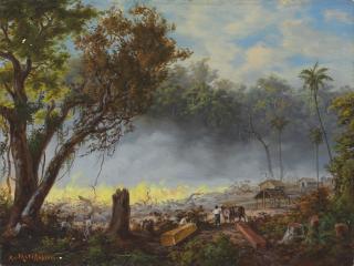 Adolf Methfessel - Brazilian military encampment in Yguazú