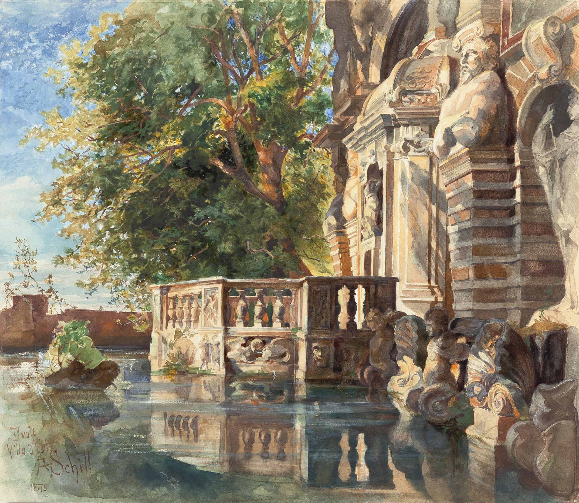 Adolf Schill - Die Fontana dell’Organo in der Villa d’Este