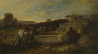 Adolf Schreyer - At The Watering Hole